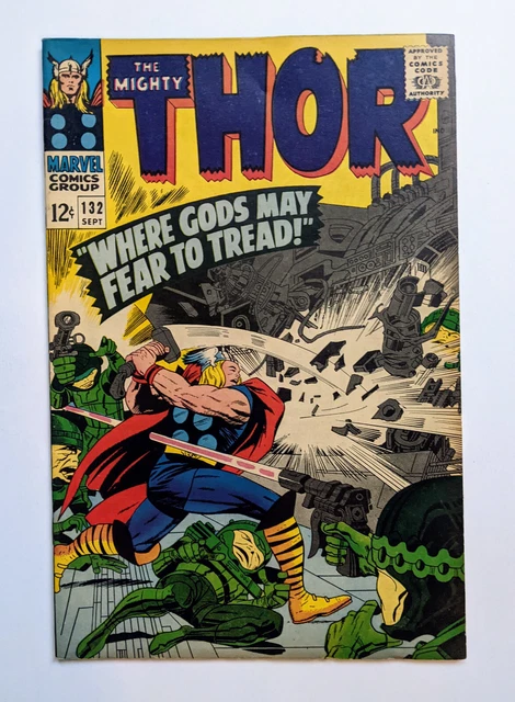 The Mighty Thor #132 1966 1st cameo Ego the Living Planet Silver age Marvel VFN-