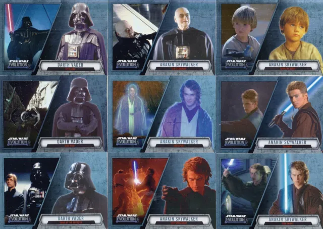 Star Wars Evolution 2016 Topps Complete Foil Base Card Set of 100