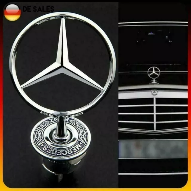 Mercedes Benz Stern Emblem/Logo für Motorhaube w208 w210 w211 w202 w203 w220 DE+