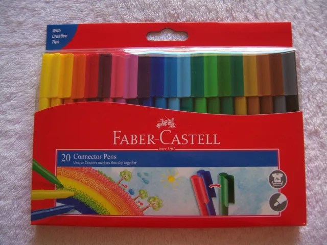 BNIB Faber-Castell 20 Pack Connector Pens Textas