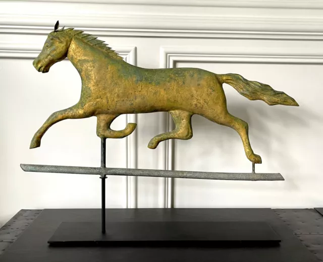 Running Horse Weathervane on Display Stand