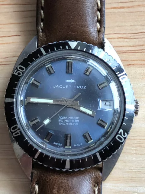 VINTAGE JAQUET DROZ Aquaproof Divers watch 5ATM Swiss 17J manual AS ST 1950 51 218.00 PicClick UK