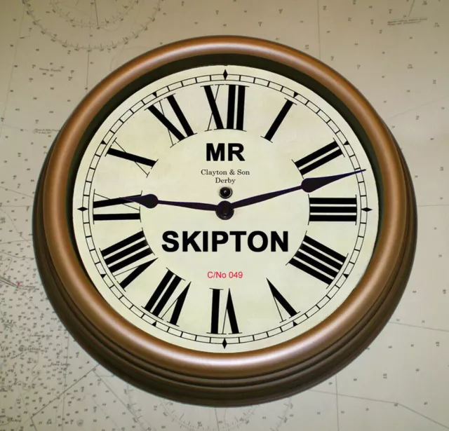 Midland Railway MR Victorian Style Clock Skipton Station.