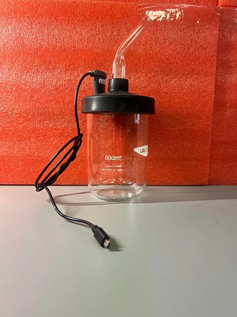 LABCONCO 600mL Flask 7542800 TOP 75444 with USB PUMP  CURVED GLASS FLUSK ADAPTER