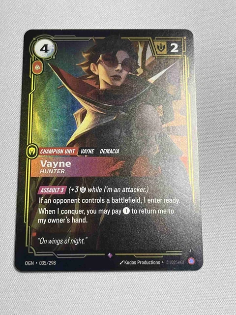 LEAGUE OF LEGENDS TCG Riftbound Origins VAYNE - HUNTER 035/298 English ...