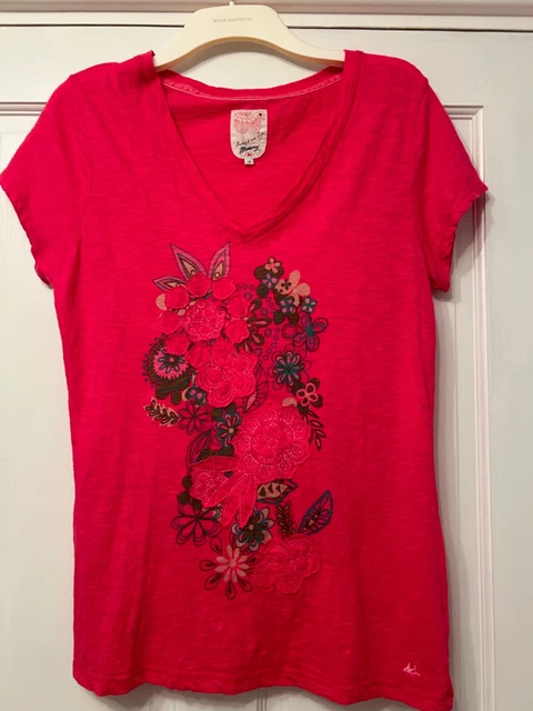 DEBENHAMS MANTARAY BRIGHT pink ladies t shirt size 16 3.00 PicClick UK