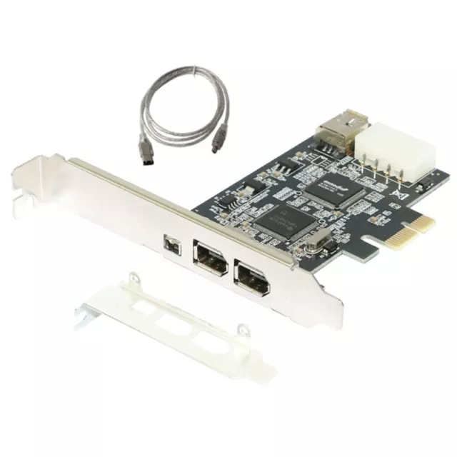 PCI-e 1X IEEE 1394A 4 Port Firewire Card Adapter 1394 A PCIe With 6Pin To 4 Pin