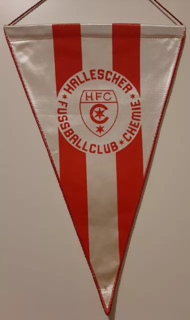 Hallescher FC Chemie Halle Wimpel groß DDR Fussball Oberliga Fan Sammlung rar