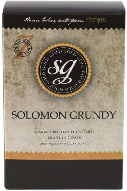Solomon Grundy Gold Sauvignon Blanc Estilo 30 Botellas Kit de Vino Blanco