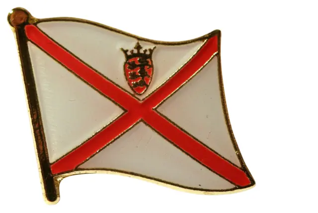 JERSEY Channel Islands Flag Enamel Pin Badge UK