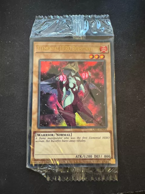 YUGIOH Elemental HERO Burstinatrix Ultra Rare LART-EN041 Lost Art Promo SEALED