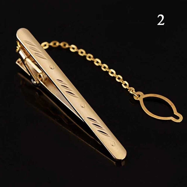 Clip Cravatta Colore 2 Clip Short Pin Fibbia Uomo Gioielli Classici Business