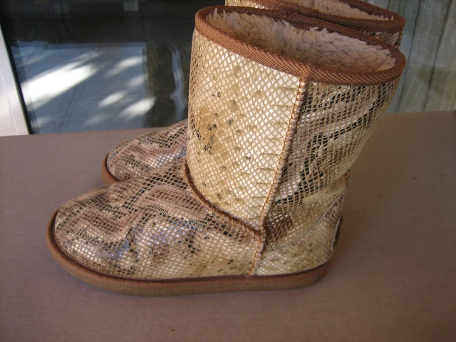 Bottes Ilario Ferucci cuir beige + marron et fourrées laine  intérieure P:37