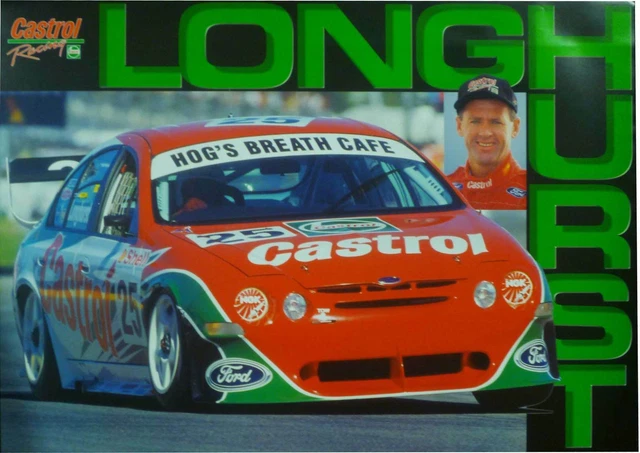 FORD FALCON AU Castrol Racing #25 Tony Longhurst V8 Supercars Poster £ ...