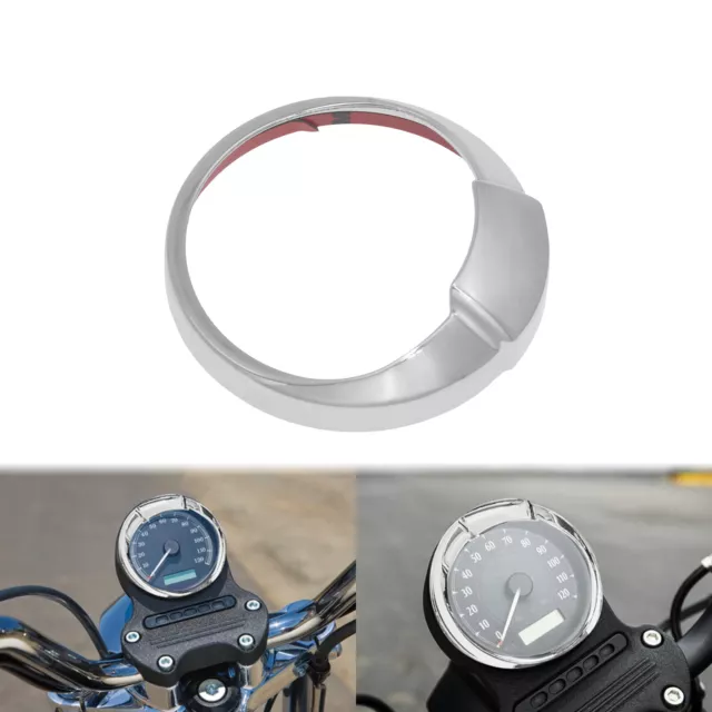 4 '' CNC Visier Tacho Lünette Abdeckung Trim Ring Chrom Für Harley Touring Dyna