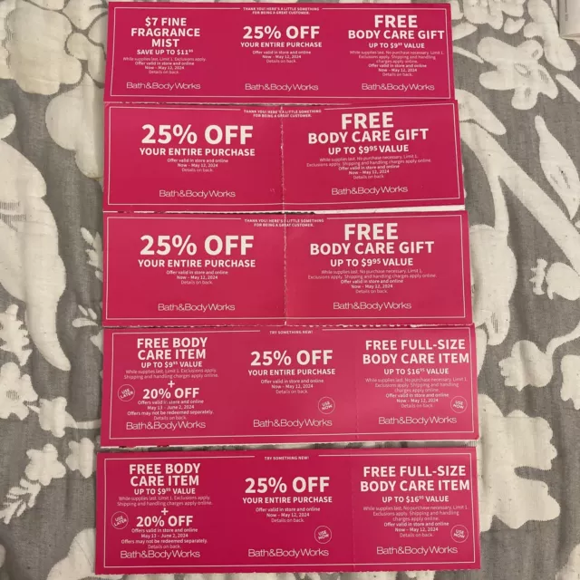 Bath & Body Works Coupon 25% Off Entire Purchase Exp. May 12, 2024