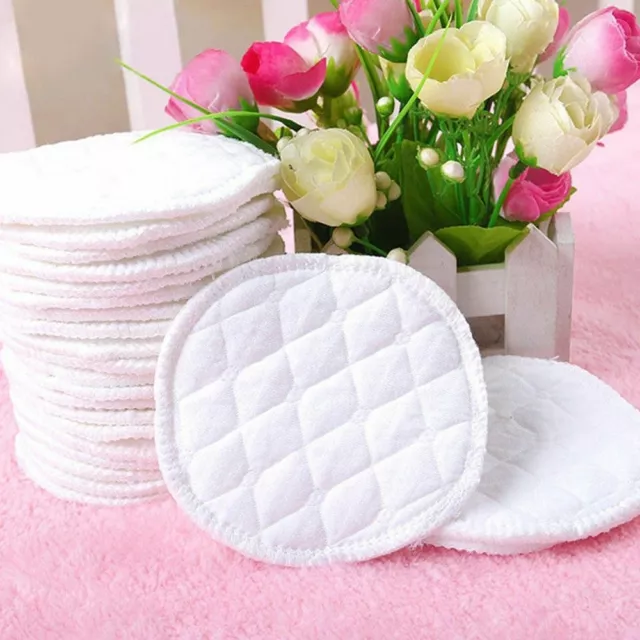 12pcs Reusable Nursing Breast Pads Washable Absorbent Baby Breastfeeding UK