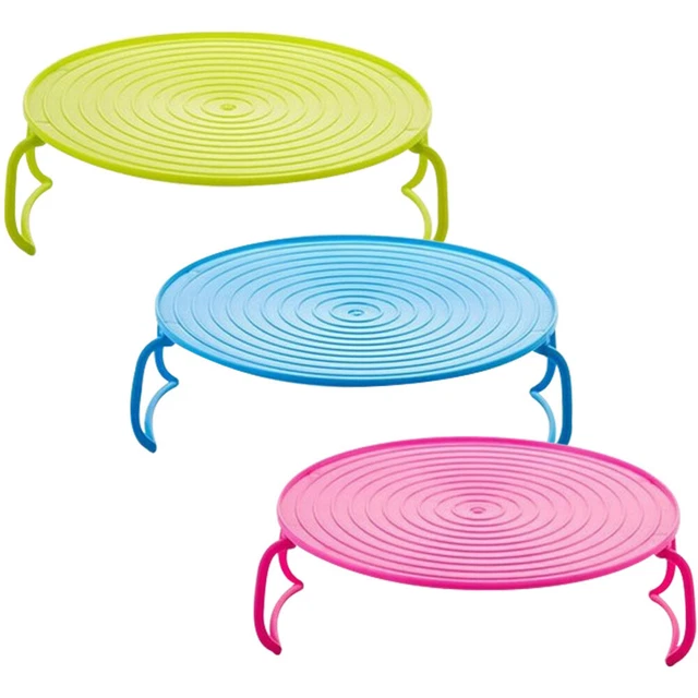 3 Pcs Microwave Rack Steamer Trivet Kitchen Dish Steamer Serving Tray Round Oven