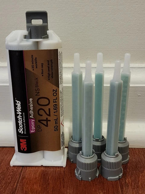 3M Scotch-Weld DP420 NS  Epoxy Adhesive.  50ml, W/ 5Tips, Exp Date: Dec, 2025