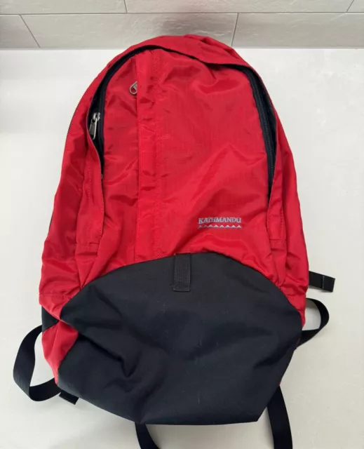 KATHMANDU BACKPACK RED Hiking Bag W/ Buckles And Adjustable Straps 