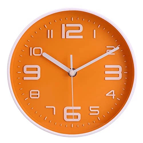Topkey Orologio da parete Silent Wall Clock Easy Readable Big Numbers Non (x3Y)