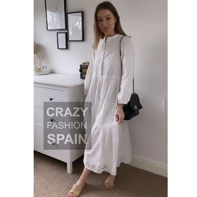 Zara Woman Nwt Ss22 White Dress With Cutwork Embroidery All Sizes 4786/091