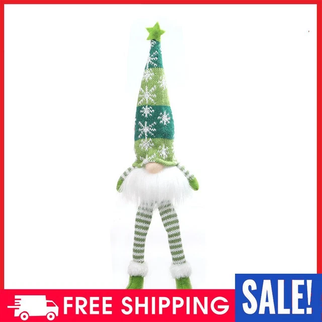 Glowing Gnome Christmas Faceless Doll with Light Xmas Home Decor (Green)