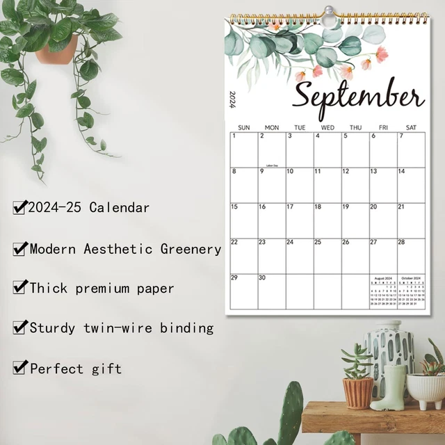 2024-2025 CALENDAR - Wall From July 2024 to June 2025, Aesthetic $20.54 - PicClick