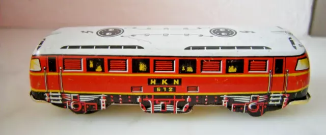 Huki HKN 612 Omnibus mit Schwungradantrieb  Made in W- Germany   Penny-Toy  50er