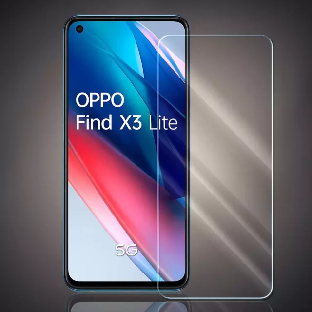 2x Panzer Folie für OPPO Find X3 Lite Echt Glas Display Schutz Folie Glasfolie