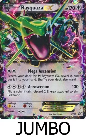 NM JUMBO Pokemon Shiny RAYQUAZA EX Card BLACK STAR PROMO Set XY69 OVERSIZED  Big