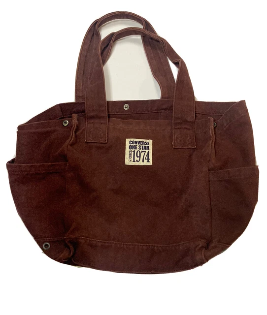 Converse One Star 1974 Large Tote Burgundy Canvas Bag Great Quality