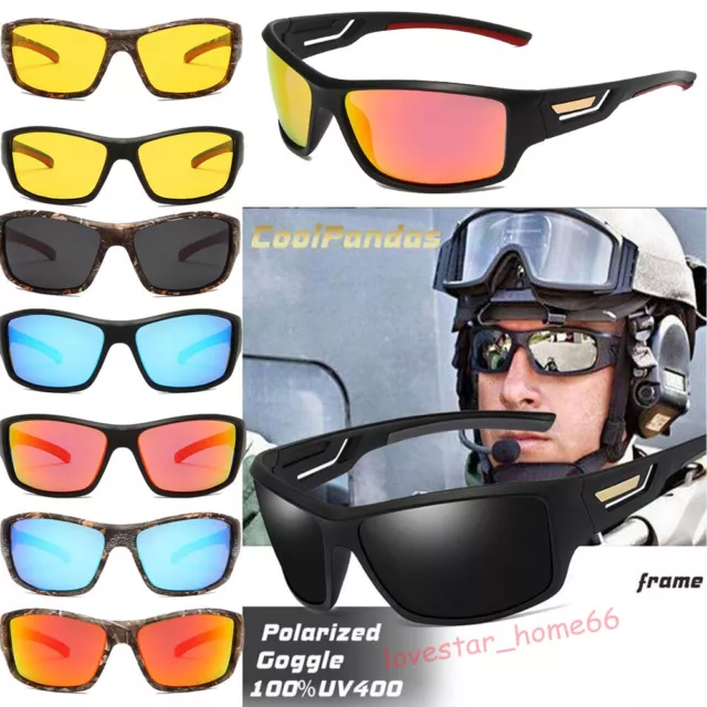 Mens Polarized Sunglasses Women Square Sport Driving Cycling Fishing Retro UV400