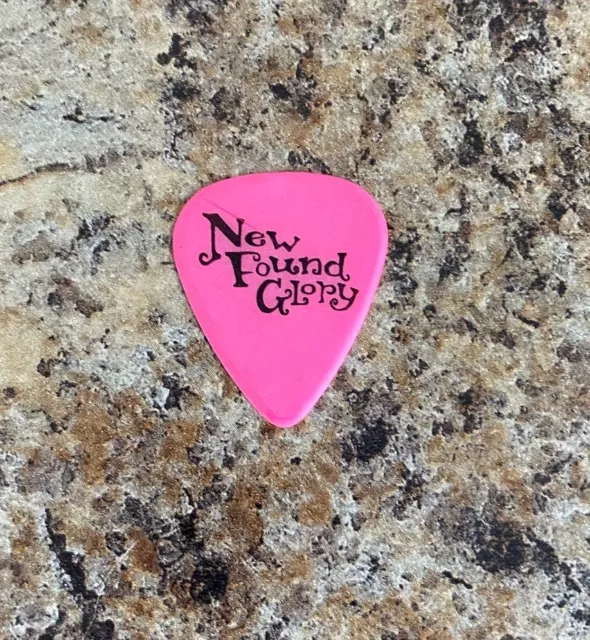 NEW FOUND GLORY - Authentic Tour Issued Guitar Pick Pink