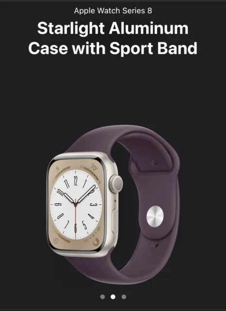 Apple Watch Series 8 GPS, 45mm Starlight Aluminum Case