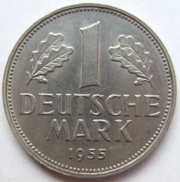 Moneta Rfg 1 Tedesco Marchi 1955 G IN Fior di Conio / Brillant uncirculated