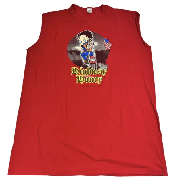 Vintage Betty Boop Biker Betty Highway Honey T Shirt Nightgown 2004 Cartoon Rare