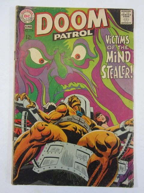 DOOM PATROL #119 VG-  DC SILVER AGE COMICS 1968 BEAST BOY Mento MADAME ROUGE