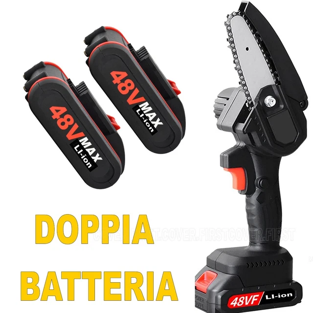 Motoseghe a batteria,4 pollici Motoseghe elettriche a filo,mini motosega a una mano,con 2
