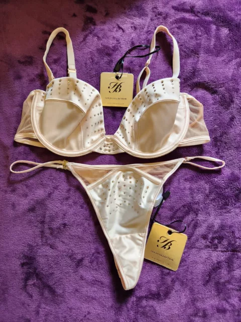 Honey Birdette Crystal Bra 12DD And Thong M