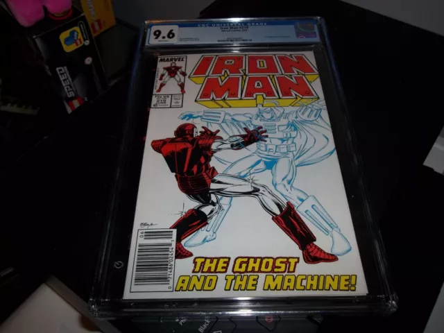 IRON MAN #219 CGC 9.6 NM  1st App Ghost!! 1987 RARE Newsstand Thunderbolts MCU!