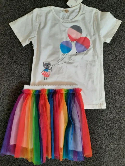 Girl T-Shirt & Tulle Skirt Set Size 6 BNWT