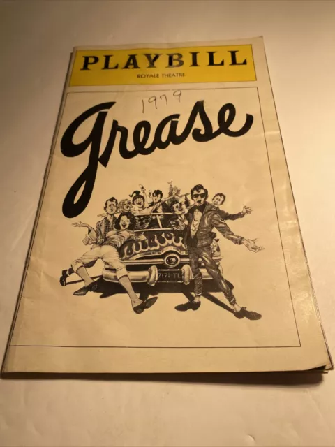 Movie GREASE PLAYBILL ROYALE THEATRE 1979 zah