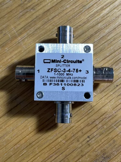 Mini-Circuits Power/Splitter Model ZFSC-3-4-75, 3 ports 75 ohms BNC connectors