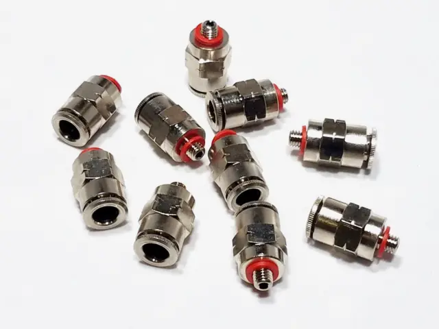 10 WH 1168x4A 1/4" Tube OD x 10-32 UNF Thread MALE Connector Push to Connect