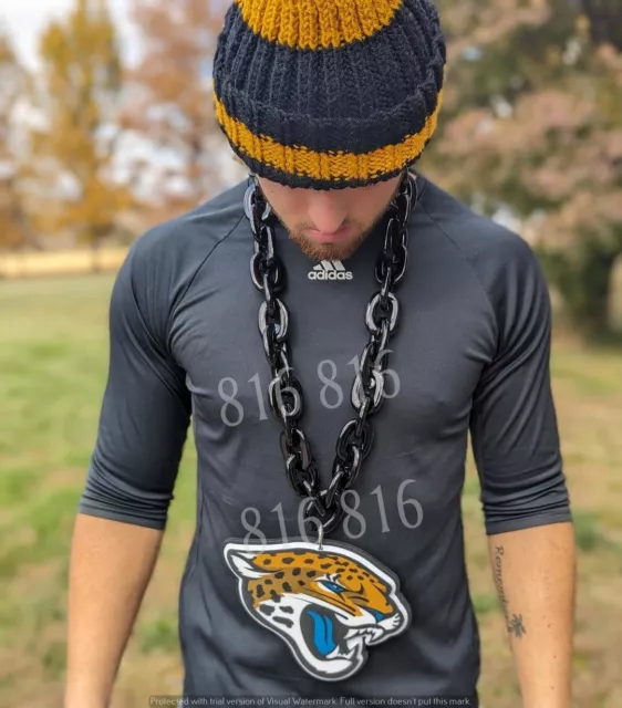 Jacksonville Jaguars Fan Chain, Giant Necklace Licensed NFL