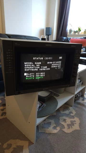 Sony BVM D14H5E (8K HOURS) 800TVL Multi Format Broadcast Monitor 240p 480p 720p