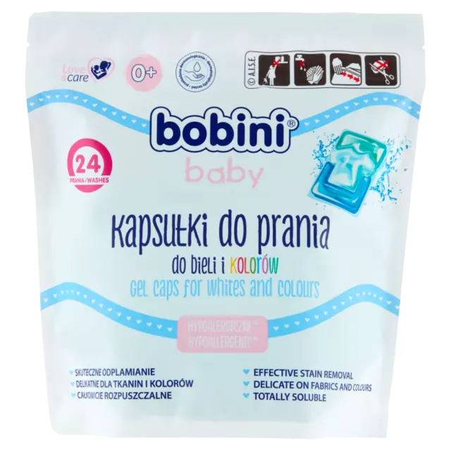 Bobini Baby Weiß- und Farbwaschkapseln 576 G (24 Wäschen)