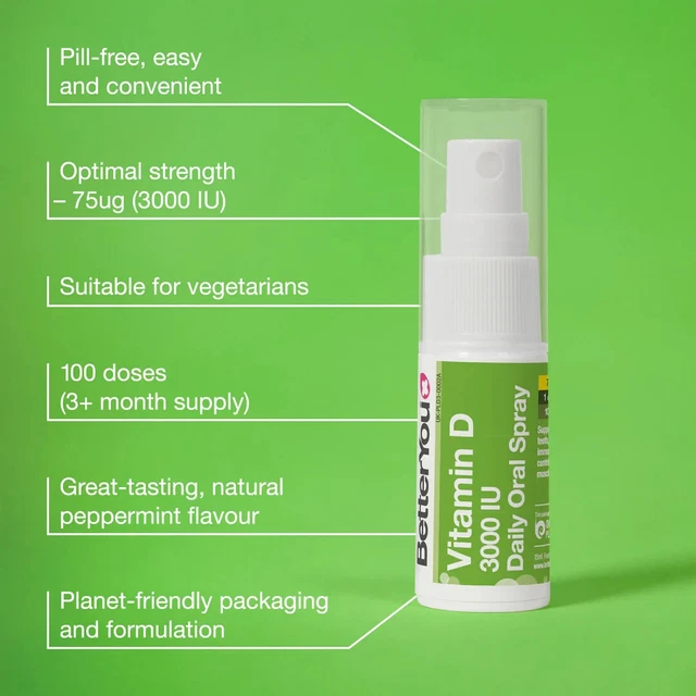 BETTERYOU VITAMIN D3000 Oral Spray 4 Pack (damaged boxes) £13.99 ...