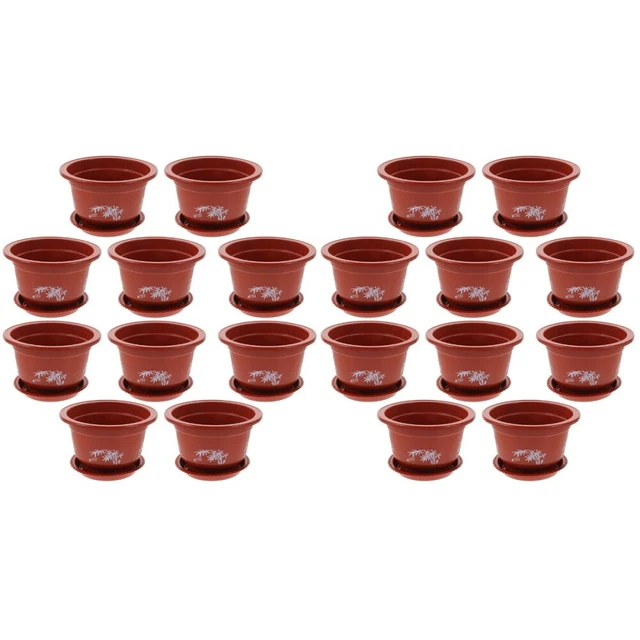 20 pcs Pasai Pots Pottes de bureau Balcon Pots de fleurs pour le jardin de la